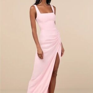 Lulu's Blush Pink Maxi Dress